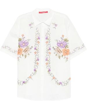 Marina Rinaldi Mrsemblema Bloemshirt - Wit