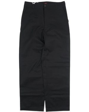 Gucci Broeken ,Zwart ,Katoen Cotton Twill Pant Met Webdetail