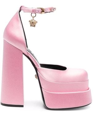 Versace Schoenen ,Roze ,Satijn High Heels Medusa