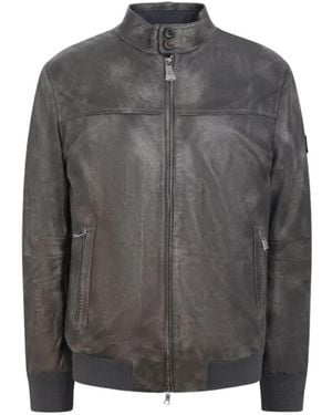 Peuterey Leather Jackets - Grey