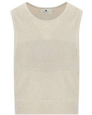 Elisabetta Franchi Round-Neck Knitwear - Neutre