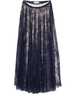 Alberta Ferretti Polyamide Lace Skirt - Blau