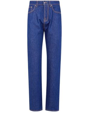 Versace High-Waist Rechte Jeans - Blauw