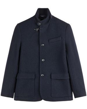 Fay Jassen ,Blauw ,Wol Corto Duty Coat