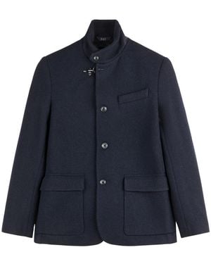 Fay Single-Breasted Coats - Bleu