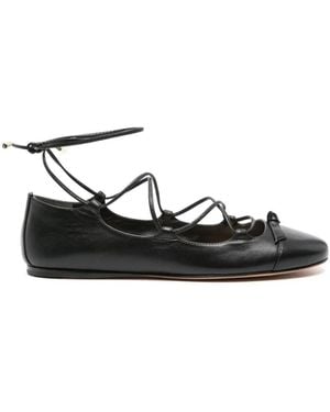 Alexandre Birman Ballerinas Aus Leder Mit Schnürung - Schwarz