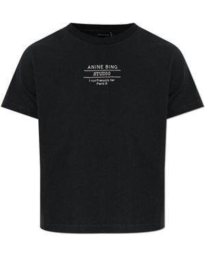 Anine Bing T-Shirts - Negro