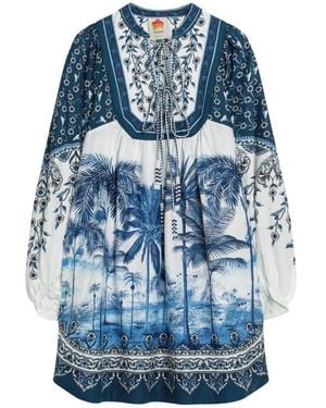 FARM Rio Korte Jurk - Blauw