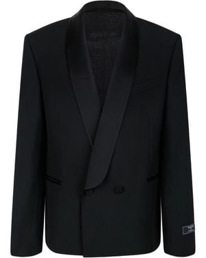 Balmain Satin-Lapel Blazer - Schwarz