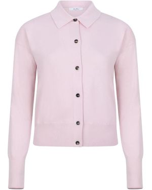 Max Mara Truien & Vesten ,Roze ,Wol Feminine Wollen Cardigan