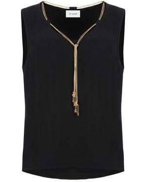 St. John Sleeveless Tops - Black