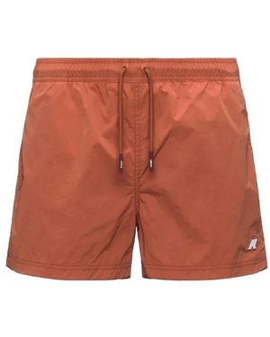 K-Way Badmode ,Bruin ,Polyester K8136Lw 867 Zwemshort - Rood