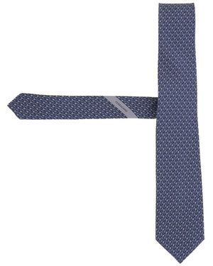 Ferragamo Zijden Das - Blauw