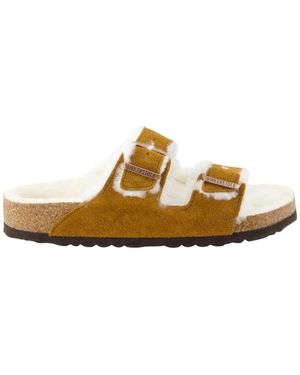 Birkenstock Sliders - Marrone