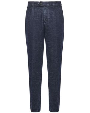 Eleventy Slim-Fit Trousers - Blue