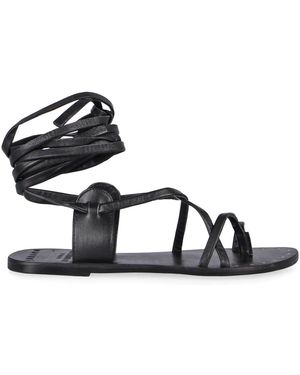 Manebí Flat Sandals - Nero