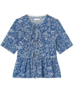 Ganni Blouses - Blue