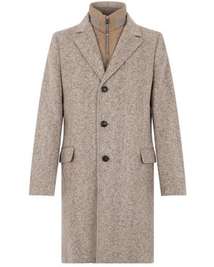 Fedeli Single-Breasted Coats - Neutro