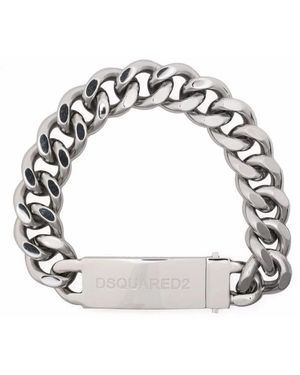 DSquared² Silberfarbenes gliederarmband - Mettallic