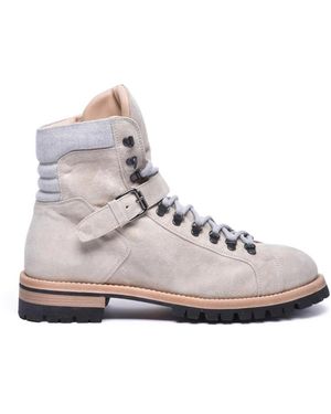 Eleventy Lace-Up Boots - Neutro
