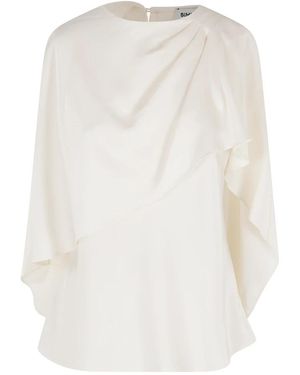 Jonathan Simkhai Overhemden ,Wit ,Polyester Eliora Cape Top