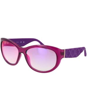 Guess Lila Oval Sonnenbrille Mit Verspiegelten Gläsern