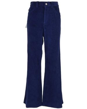 Marc Jacobs Ausgestellte samthose in marineblau