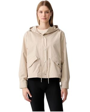 DKNY Jas Met Capuchon En Trekkoord - Naturel