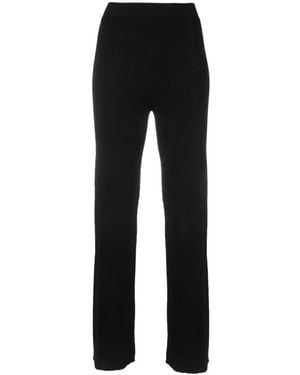 Aeron Zwarte Geribbelde Rechte Jeans