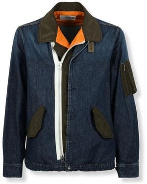 Sacai Denim Jackets - Blue