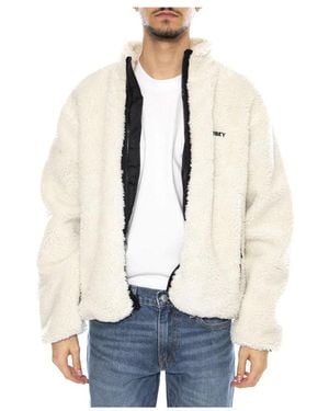 Obey Icon Face Sherpa Jacket - Naturel