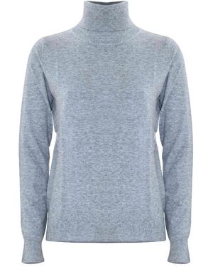 Kocca Truien & Vesten ,Grijs ,Wol Vally Sweater - Blauw