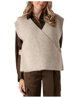 Another Label Truien & Vesten Gebreid Vest Voor Vrouwen - Naturel