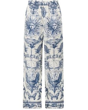Philipp Plein Wide Trousers - Blue