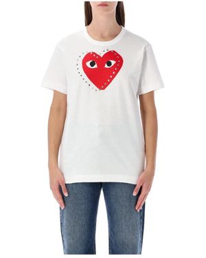 COMME DES GARÇONS PLAY T-Shirts - White