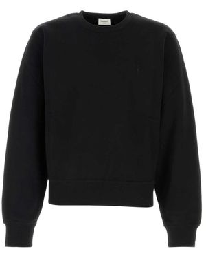 Saint Laurent Hoodies & Sweatvesten ,Zwart ,Katoen Cassandre Sweatshirt
