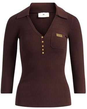Elisabetta Franchi V-Neck Strickware - Braun