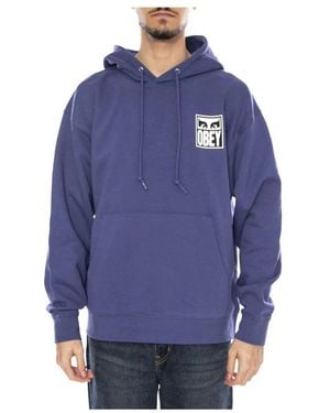 Obey Hoodies & Sweatvesten ,Blauw ,Katoen Eyes Icon Ii Pullover