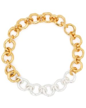 Jil Sander Zweifarbige Chunky-Kettenhalskette - Mettallic