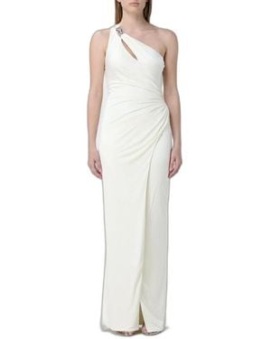 Versace Gekreide Jurk Met Één Schouder Van Jersey - Wit