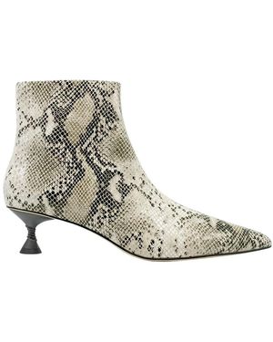 STUDIO AMELIA Schoenen ,Veelkleurig ,Leer Minimalistische Leren Enkellaarzen - Metallic