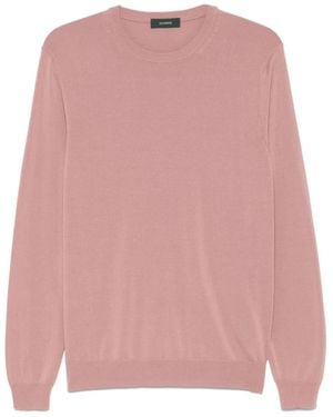 Zanone Round-Neck Knitwear - Pink