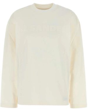 Jil Sander Long Sleeve T-Shirts - White