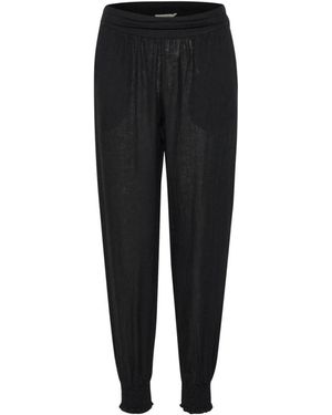Cream Wide Trousers - Nero