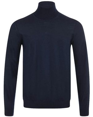 HUGO Maglione A Collo Alto - Blauw
