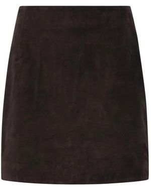 ROTATE BIRGER CHRISTENSEN Suede Mini Rok - Zwart