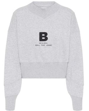Ball Hoodies & Sweatvesten ,Grijs ,Leer Sweatshirt - Wit