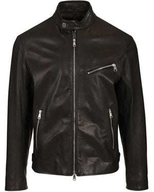 Tagliatore Leather Jackets - Black