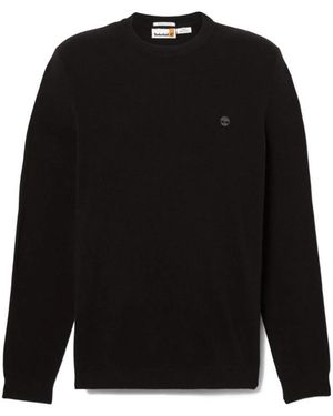 Timberland Truien & Vesten ,Zwart ,Wol Merino Crew Sweater