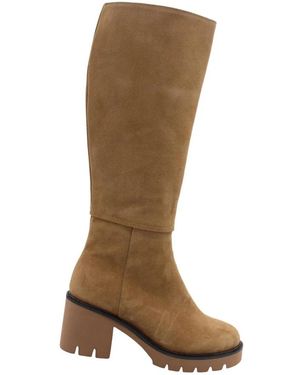 DONNA LEI Rostige Lederstiefel - Braun